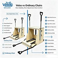 Silla de Pilates Profesional Velos de Madera de Arce, Silla de Estabilidad Ajustable de Alta Calidad y Duradera para Uso en Estudio