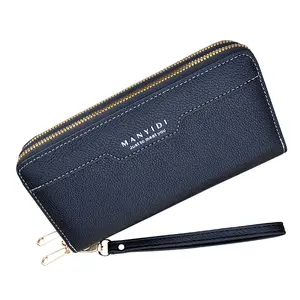 Long Women's Wallet Female Purses Tassel Coin Purse Card Holder Wallets Double Zipper Pu Leather Clutch Luxury Money Phone Bag