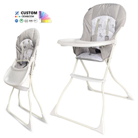 Chaise de salle à manger en plastique légère et pliable pour bébé