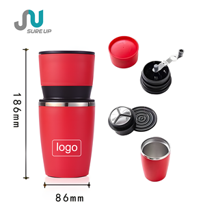 Cafetière manuelle multifonction tout-en-un de couleur personnalisée 500 ML cafetière expresso <span class=keywords><strong>avec</strong></span> moulin à grains intégré pour l'extérieur - Product Image 1