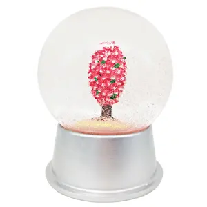 Resina de vidro para árvore de natal, 100mm 10cm personalizado, vidro de árvore de natal, faça você mesmo, neon, areia, cristal de água, lembrança, bola de neve