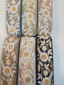 Lace Embroidery Designs Heavy Multi Color Cord Lace Fabric Laces Fabrics for Women - Product Image 2