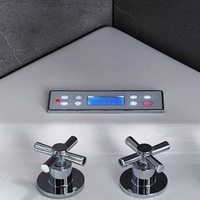 Baignoire de massage en acrylique pour 2 personnes, baignoire de luxe pour hôtel, baignoire autoportante avec hydromassage