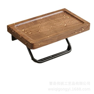 Walnut Wood Toilet <b>Paper</b> Holder Wall Mount Rectangular Minimalist Design For Bathroom <b>Tissue</b> Box And Roll Storage - Product Image 5