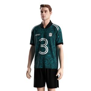 เสื้อฟุตบอลแห้งเร็วพร้อมปกพับได้และแผ่นระบายอากาศ เหมาะสำหรับวันแข่งขันหรือการฝึกซ้อมวันหยุดสุดสัปดาห์ - Product Image 2