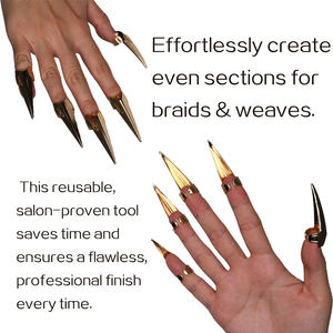 Outil de séparation des doigts en fer durable Anneau de <span class=keywords><strong>division</strong></span> des cheveux de qualité salon pour un tressage précis et facile Logo personnalisé disponible - Product Image 6