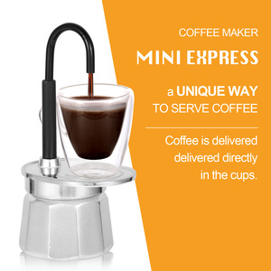 Cafetière italienne Moka Pot double, moderne, en aluminium de qualité alimentaire, mini, 2 <span class=keywords><strong>tasses</strong></span>, 100 ml - Product Image 2