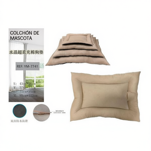 Cuccia per Cani Semplice da Interno in Pile Corallo, Forma Rettangolare, Lavabile a Mano, con Motivo Tinta Unita - Product Image 2