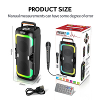 Système de sonorisation extérieur double 4 pouces 30W pour karaoké 5.4 avec lumières LED RGB, micro intégré, caisson de basses Party Box 3000-5000mAh