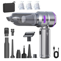 Aspirateur à main sans brosse haute puissance dépoussiérage gonfleur intégré grande aspiration double usage Mini souffleur de poussière sans sac
