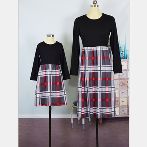 Newbo-ropa a juego para <span class=keywords><strong>padres</strong></span> e <span class=keywords><strong>hijos</strong></span>, ropa a cuadros de media longitud con manga de nueve cuartos, ropa a juego para mamá y para mí, Primavera, 2020 - Product Image 5