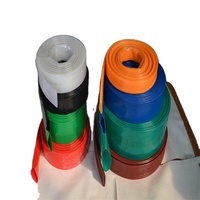 Un tuyau plat flexible en PVC à 8 barres d'une diamètre de 75 mm