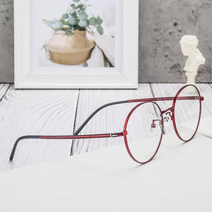 กรอบแว่นตาทรงกลมแบบลำลอง น้ำหนักเบา ทำจากไทเทเนียมแท้ สำหรับทั้งชายและหญิง เลนส์เรซิ่นแบบเต็มกรอบ ผลิตที่เซินเจิ้น - Product Image 1