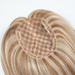 Prótesis Capilar de Cabello Humano Natural Marrón Oscuro, Súper Plana, con Base Mono Ondulada, para Mujer, Kosher - Product Image 1
