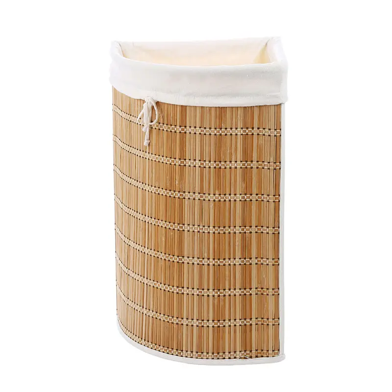접이식 고리 버들 세공 보관 접을 수있는 대나무 세탁 바구니