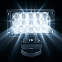 6.2Inch 45W 3000lm Rectangle LED Work Light IP68 Waterproof 12-48V Auxiliary Driving Lamp for Offroad Car Truck Forklift