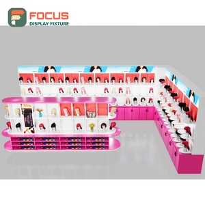 Présentoir à perruques moderne, étagère multi-niveaux, base renforcée, support de présentation pour magasin de coiffure - Product Image 5