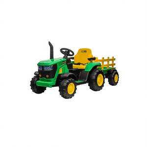 Tracteur vert à roulettes 65x159x68 cm avec télécommande pour enfants de 3 à 8 ans - Product Image 1