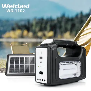 Weidasi Front light and sidelight emergency light portable solar lighting kit with 3 bulbs
