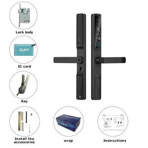 Qunn IP66 Không Thấm Nước Ngoài Trời Thông Minh Cửa Khóa BLE <span class=keywords><strong>Wifi</strong></span> Nhôm Bằng Gỗ Tương Thích Hẹp Hồ Sơ Tuya Ứng Dụng Điều Khiển Đám Mây Kết Nối - Product Image 6