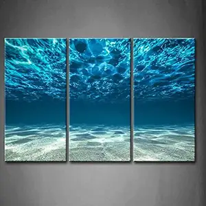 3 Panel Blue Ocean Sea Wand kunst Gemälde auf Leinwand Die Bilder Moderne Grafik für Büro Home Decor