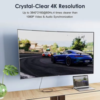 Cable Xput de 2m con Revestimiento de PVC Dorado, 18Gbps, 4K Ultra HD, 60Hz, Macho-Macho, para Reproductor de DVD, PS4, Computadora, Monitor de Cine en Casa