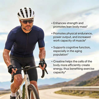 Créatine monohydrate micronisée en poudre pour la force, l'endurance et la masse musculaire maigre, complément alimentaire pour la musculation, 90 portions
