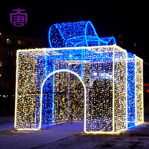 Colorful Present Box Archway Light for Outdoor Plaza Park Event and Winter Festival Decoration - Product Image 5