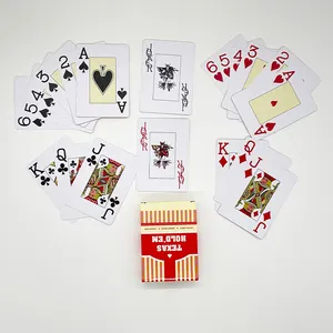 Kompetisi Karakter Kartu Khusus Tahan Air dan Lipat Poker PVC Texas Grosir Bermain Kartu Papan Permainan untuk Dewasa