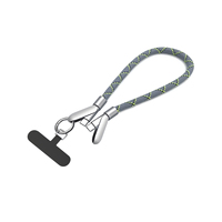 Kabel Pengisi Daya Cepat USB C Dual Heads dengan Tali Pergelangan Tangan Anti Hilang, Kabel Charger Ponsel, Patch Tether Tab, Nylon, Tembaga Murni
