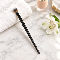 Pinceau de maquillage professionnel KB123 avec fibre de haute qualité de 0,07 mm, virole en aluminium épaissie et manche en bois de qualité supérieure