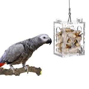 WXL280 Jouet de forage pour <span class=keywords><strong>perroquet</strong></span>, boîte suspendue en acrylique intelligente pour la croissance à domicile, installation facile, mangeoire intérieure pour oiseaux - Product Image 1