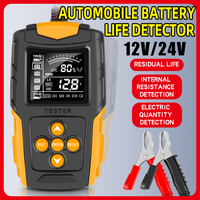 Probador Digital Automático de Baterías de Coche 12V 24V DC, Analizador de Carga, Comprobador de Capacidad y Sistema de Arranque