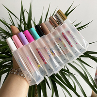 Nenfay — tubes de rouges à lèvres transparents en plastique, 15ml, couvercle Slim, rose, blanc, noir, or, argent, Tube à presser vide