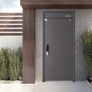 <span class=keywords><strong>Porte</strong></span> d'entrée extérieure haut de gamme allemande en acier de sécurité, avec couvercle anti-pluie et serrure, en aluminium, design principal sécurisé - Product Image 2