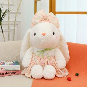 Mới Dễ Thương Nhỏ Thỏ Búp Bê Hoa Váy Tai Treo Đồ Chơi Sang Trọng Cho Trẻ Em Ngày Valentine Món Quà Nhẹ Nhàng PP Bông Lưới - Product Image 6