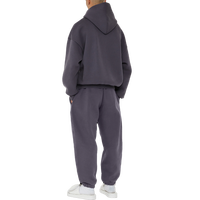 Ensemble survêtement homme en molleton de coton épais, coupe oversize à épaules tombantes, comprenant un sweat à capuche et un pantalon de jogging