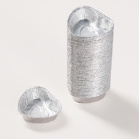 Barquettes à gâteau en aluminium et PP de formes variées avec couvercles transparents, mini-contenants jetables pour la cuisson, compatibles micro-ondes, qualité alimentaire, capacité 100 ml