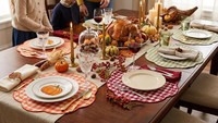 Napperons festonnés à carreaux vichy, décoration de table rustique style ferme, sets de table en coton et lin à carreaux pour les réunions de famille en automne
