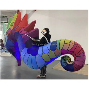 Costume Gonfiabile da <span class=keywords><strong>Cervo</strong></span> Natalizio Indossabile, Mascotte Interattiva di Alce che Cammina con Luci LED per Parate Festive - Product Image 6