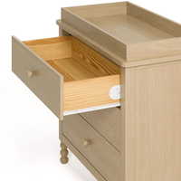 Table à langer bébé en bois avec plateau amovible et design perlé