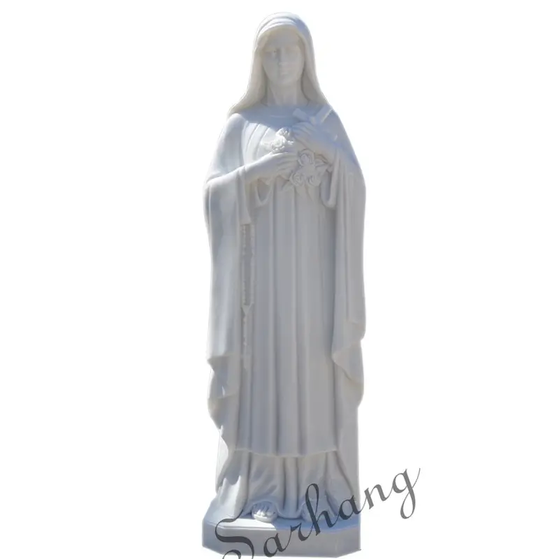 De <span class=keywords><strong>Madonna</strong></span> onze lady Maria standbeeld religie wit marmer vrouwelijke figuur sculptuur levensgrote tuin decoratie
