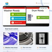 Mesin Cuci Pengering Hemat Energi 16kg, Putaran Tinggi, Multi Program, Layanan Mandiri, Pembayaran Koin/Kartu/QR, Dapat Ditumpuk