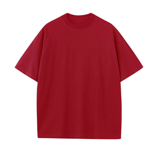 T-shirt décontracté à manches courtes en tricot uni surdimensionné pour homme, col rond - Product Image 6