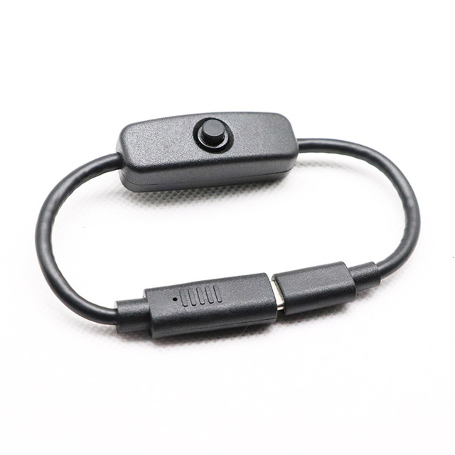 USB TYPE-C Male to TYPE-C Femalecable  with On/Off Power Switch Cable