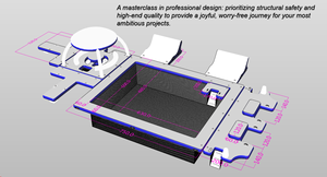 Plateforme flottante gonflable sur mesure Nova Large, bar de loisirs aquatiques, canapé, plateforme pour usage commercial, matériau PVC, divertissement aquatique - Product Image 4