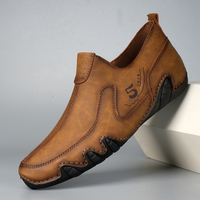 Acceptation des commandes OEM, en stock, grande taille, fabriqués à la main, en cuir véritable, 4 saisons, mocassins pour hommes, pour le travail et les affaires
