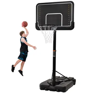 Taşınabilir basketbol potası ve hedef dikey atlama ölçümü, açık basketbol sistemi ile 6.6-10ft yükseklik ayarı