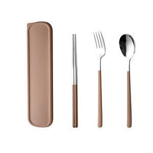 Tableware <b>Set</b> with Case Stainless Steel Travel Camping Pack with Box Portable Cutlery <b>Sets</b> - Product Image 1
