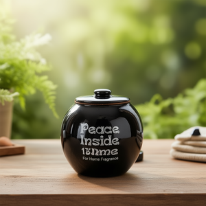Frasco de Cerámica para Aromatizar el Hogar, 164 mm de Diámetro, Color Negro, para Fragancia del Hogar - Product Image 3